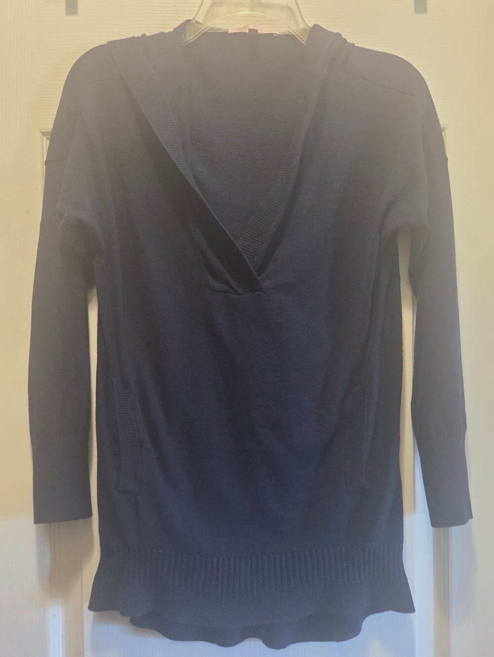 Victoria's Secret Navy V-Neck Hooded Sweater